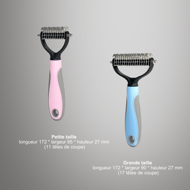 Peigne de toilettage pour chat en acier inoxydable