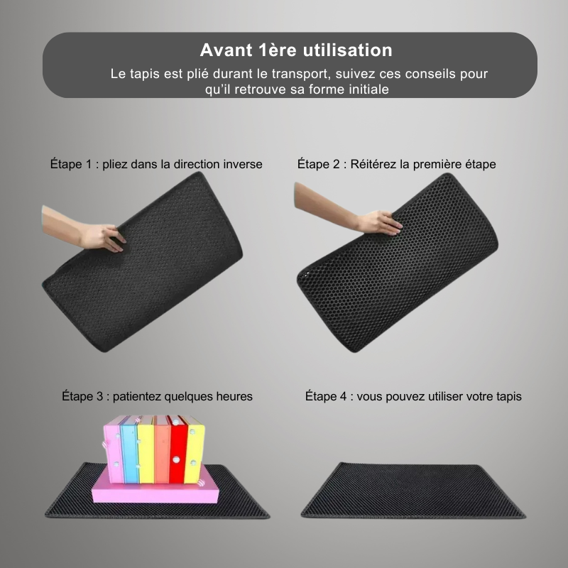 Tapis de litière pour chat antidérapant
