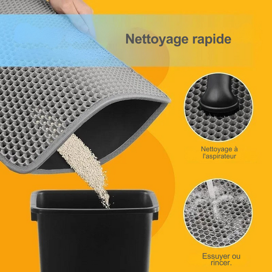 Tapis de litière pour chat antidérapant