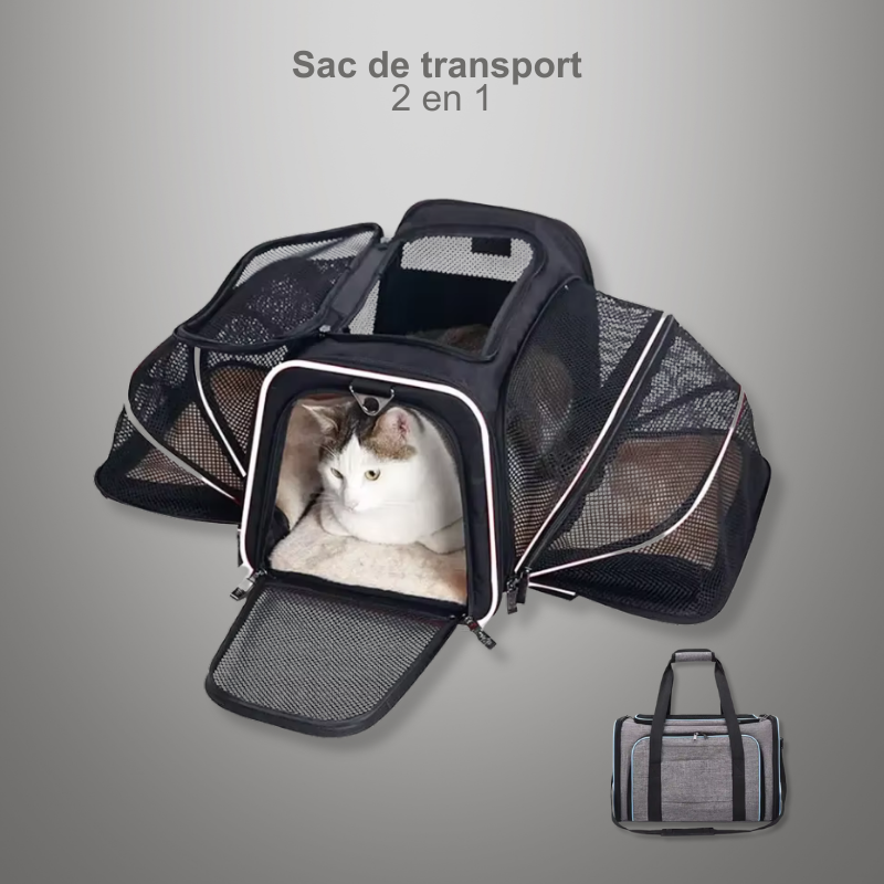 Sac de transport pliable et respirant pour chat