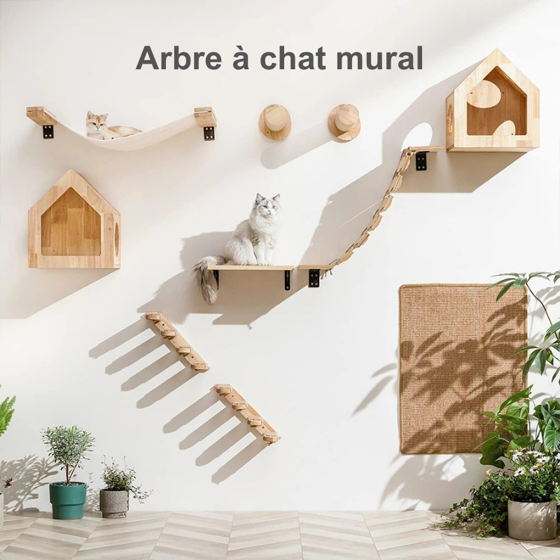 Arbre à chat mural modulable