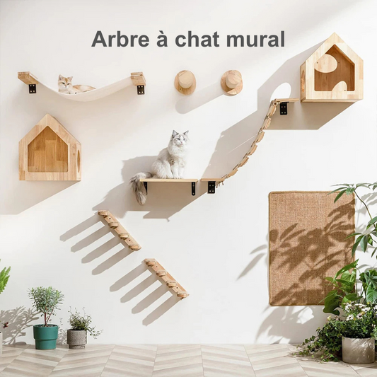 Arbre à chat mural modulable