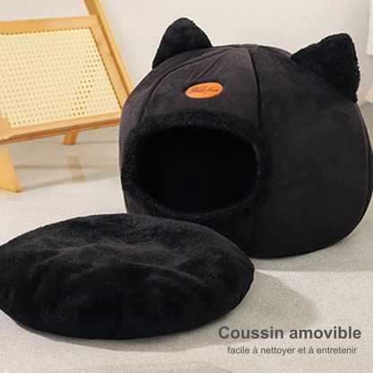 Panier igloo tête de chat