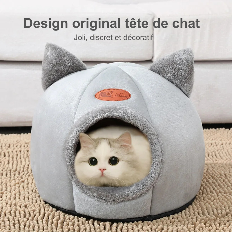 Panier igloo tête de chat