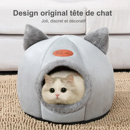 Panier igloo tête de chat