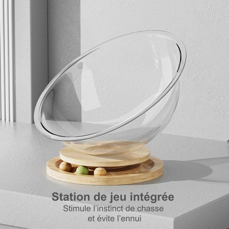 Lit boule pour chat – couchage amovible et station de jeu 2 en 1