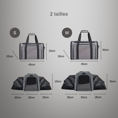 Sac de transport pliable et respirant pour chat