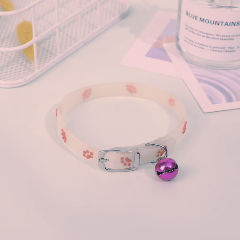 Collier fluorescent de sécurité nocturne pour chat