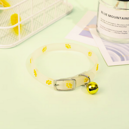 Collier fluorescent de sécurité nocturne pour chat