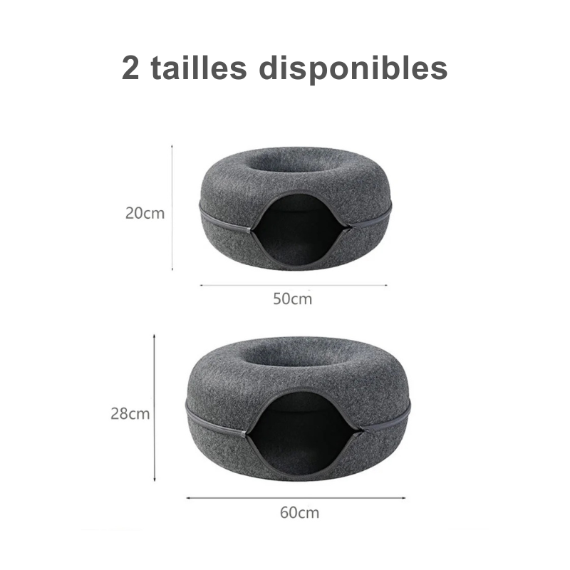 Tunnel donut pour chat