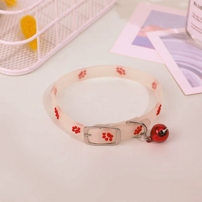 Collier fluorescent de sécurité nocturne pour chat