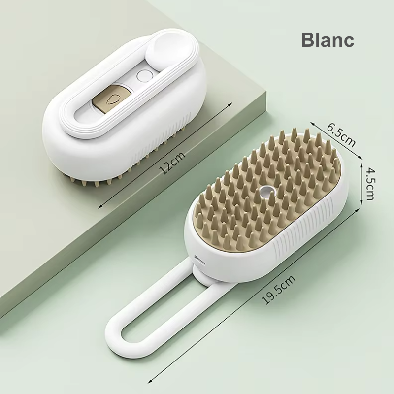 Brosse à vapeur électrique 3 en 1 pour chat