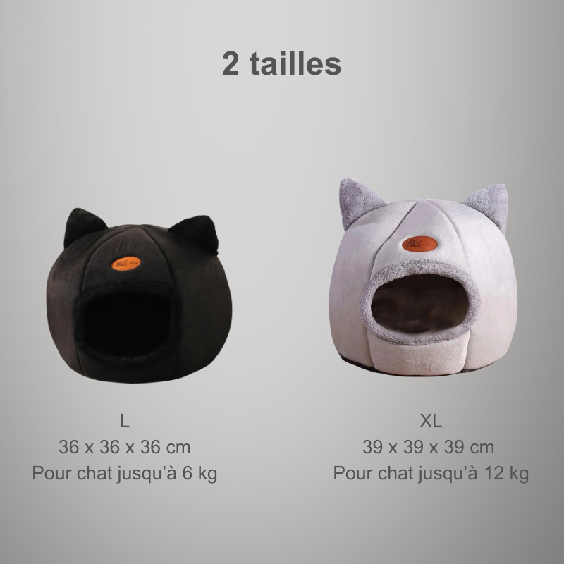 Panier igloo tête de chat