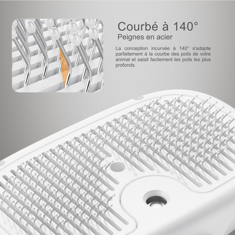 Brosse à Vapeur Électrique pour chat