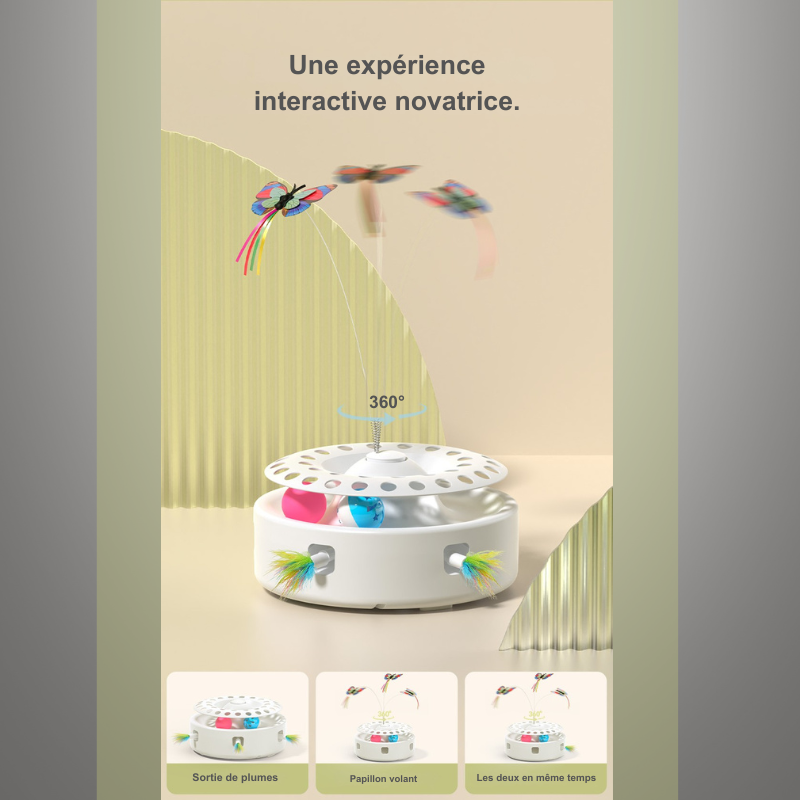 Jouet automatique 3 en 1 pour chat