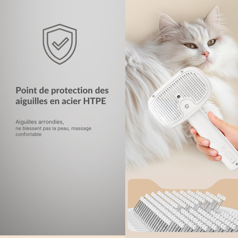 Brosse à Vapeur Électrique pour chat