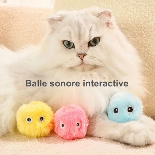 Balle interactive sonore en peluche