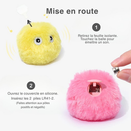 Balle interactive sonore en peluche