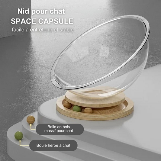 Lit boule pour chat – couchage amovible et station de jeu 2 en 1