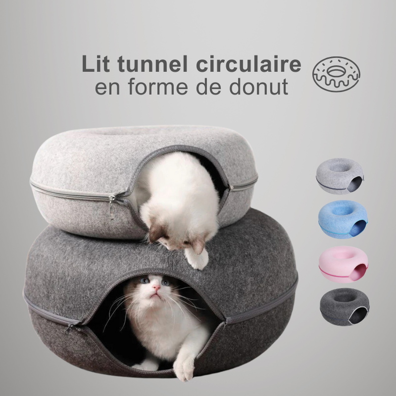 Tunnel donut pour chat