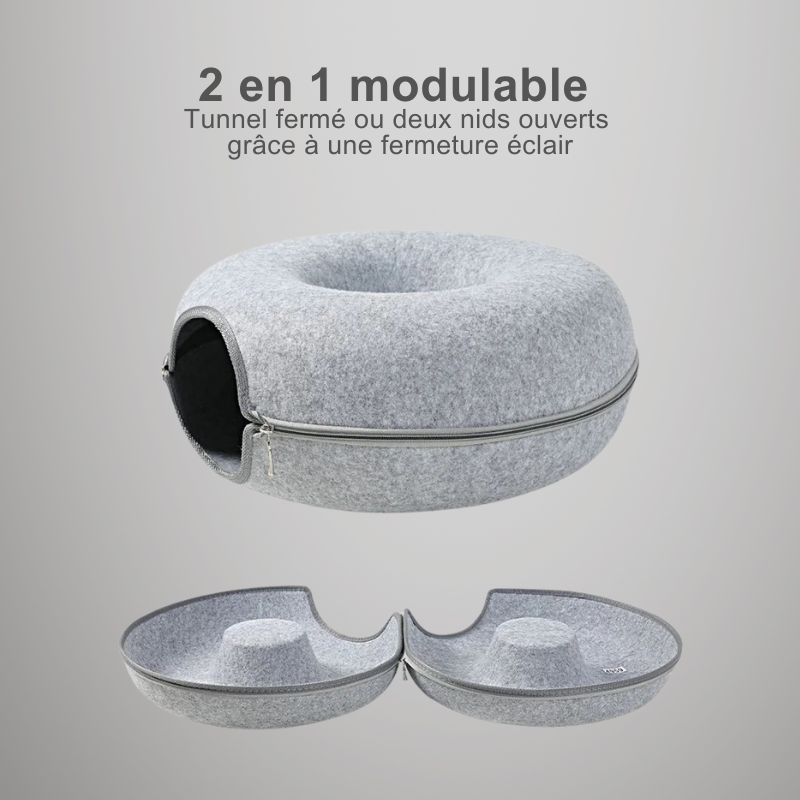 Tunnel donut pour chat