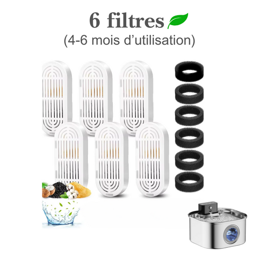 Filtres de fontaine à eau pour chat,3.2L, carrée