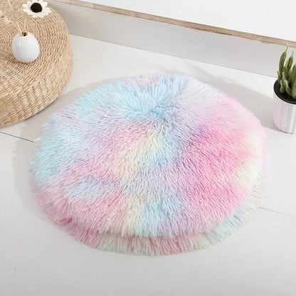 Coussin rond douillet pour chat
