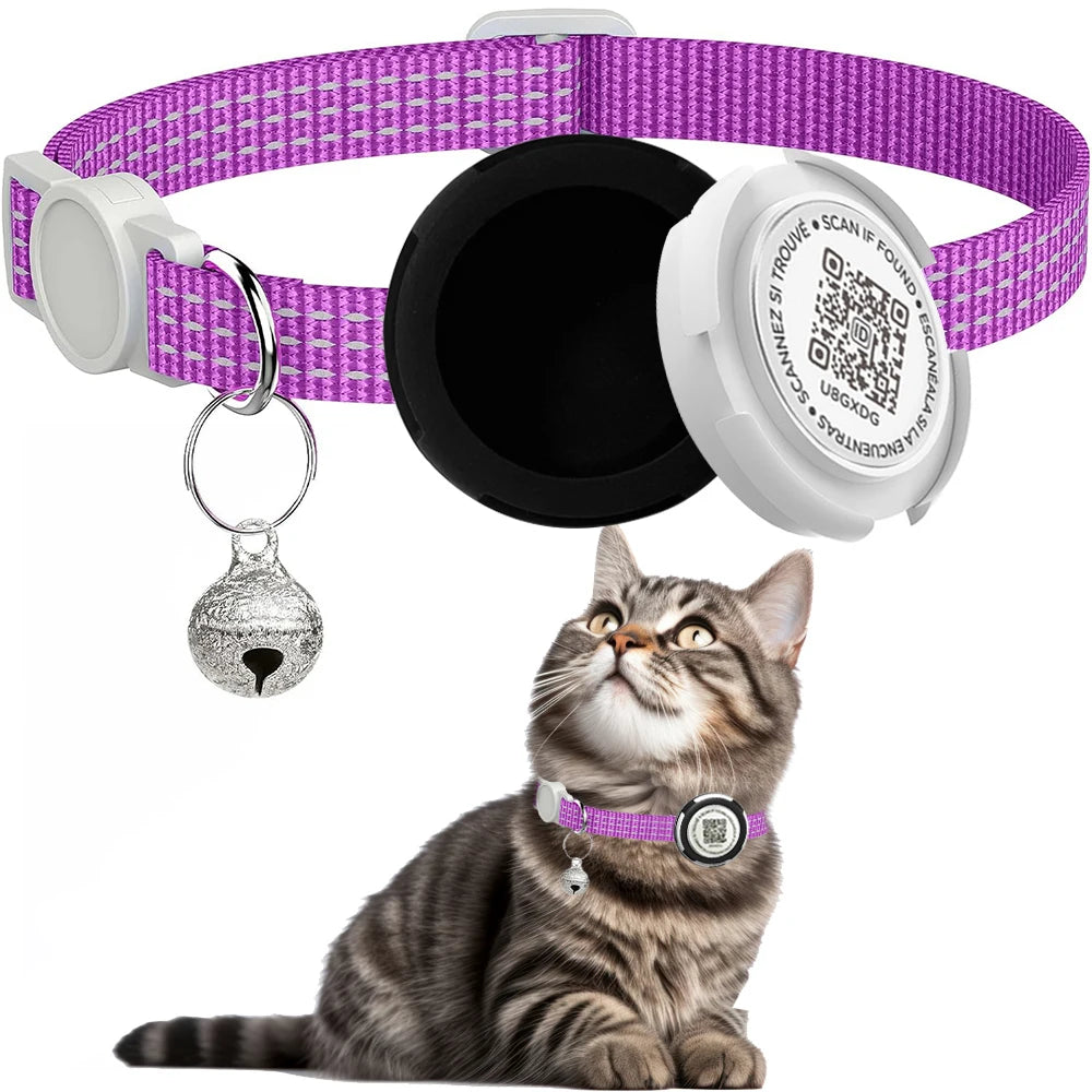 Collier d'identification pour chat avec QR code